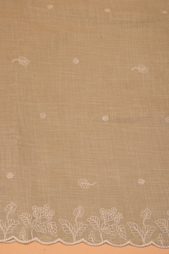 Pastel Green Linen Embriodered Suit Set With Dupatta | SHOBITAM
