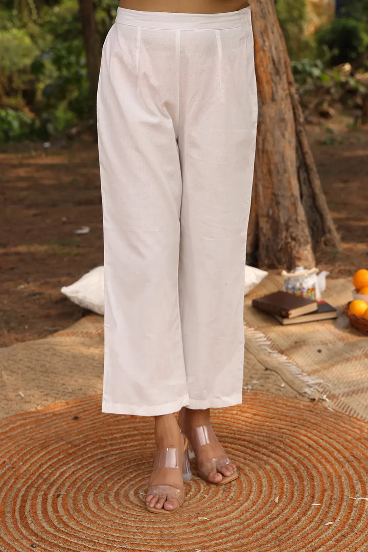 Blue Butterfly Woven Pure Cotton Co-ord Set | SHOBITAM