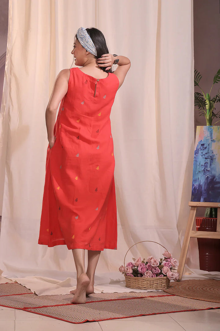 Sunset Melody Jamdani Dress | SHOBITAM