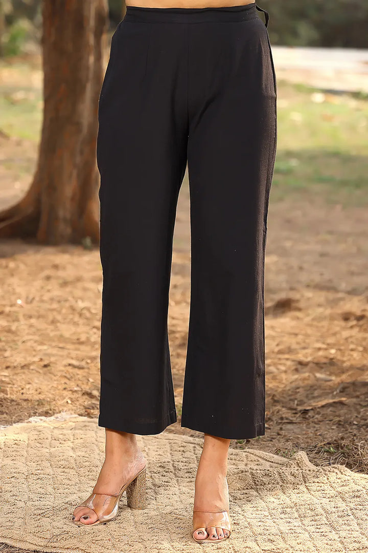 Black & Grey Stripes Pure Cotton Co-ord Set | SHOBITAM
