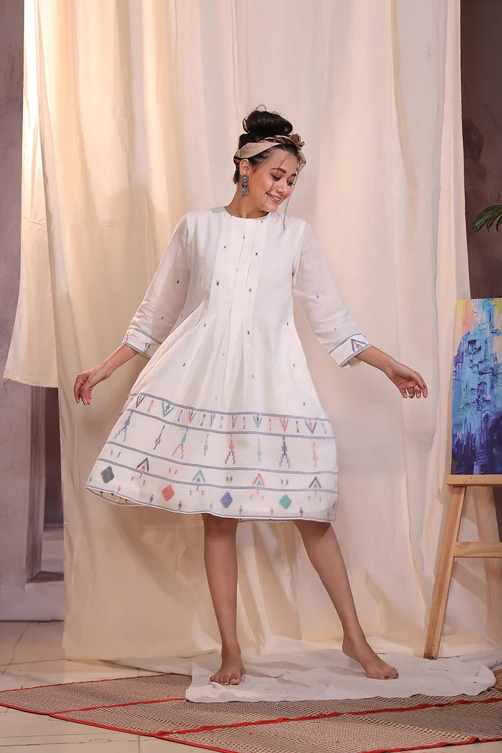 Mosaic Jamdani Dress | SHOBITAM