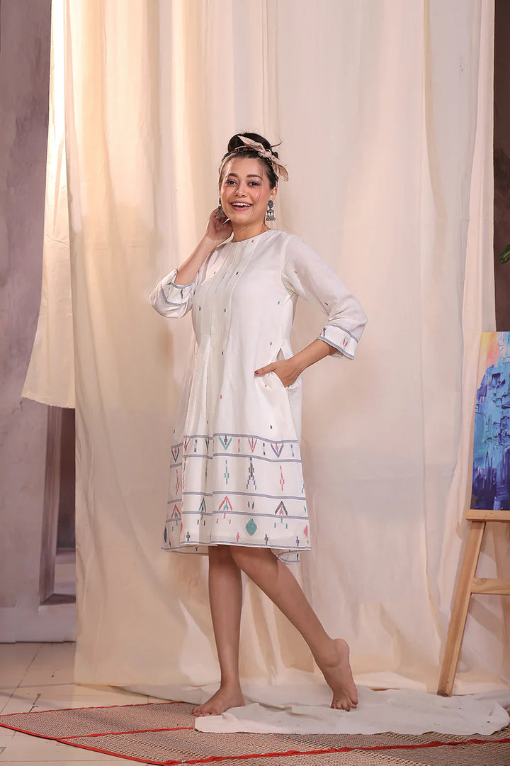 Mosaic Jamdani Dress | SHOBITAM