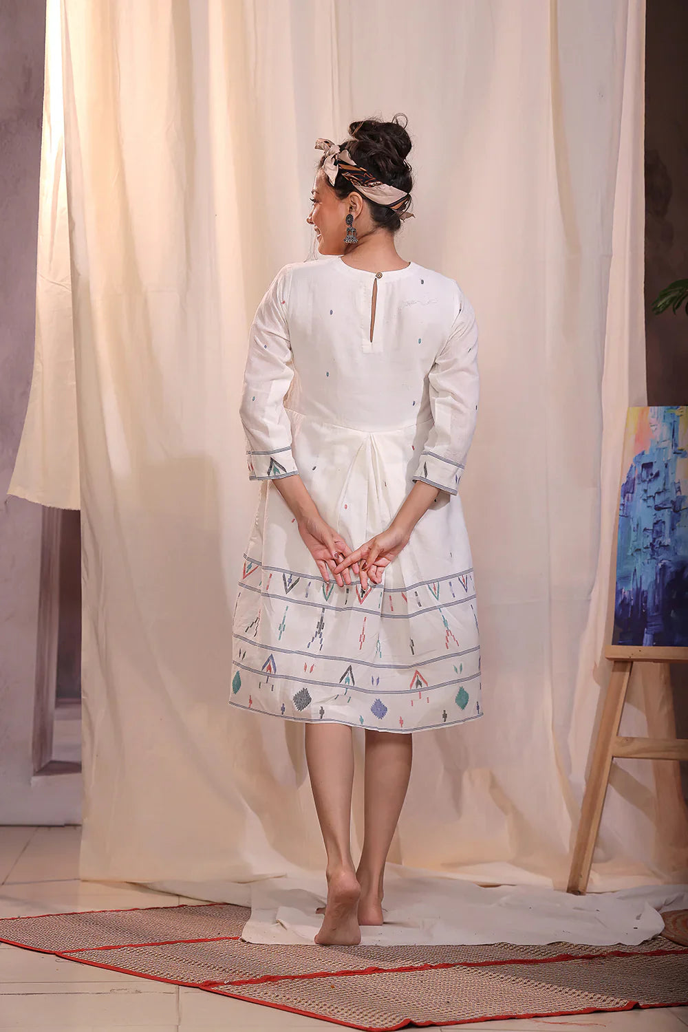 Mosaic Jamdani Dress | SHOBITAM