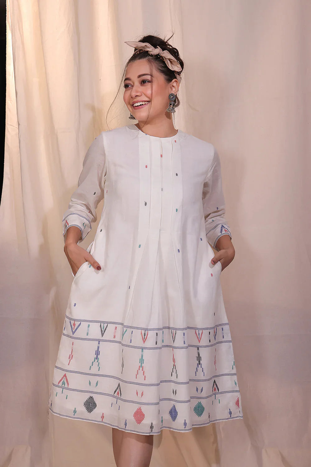 Mosaic Jamdani Dress | SHOBITAM