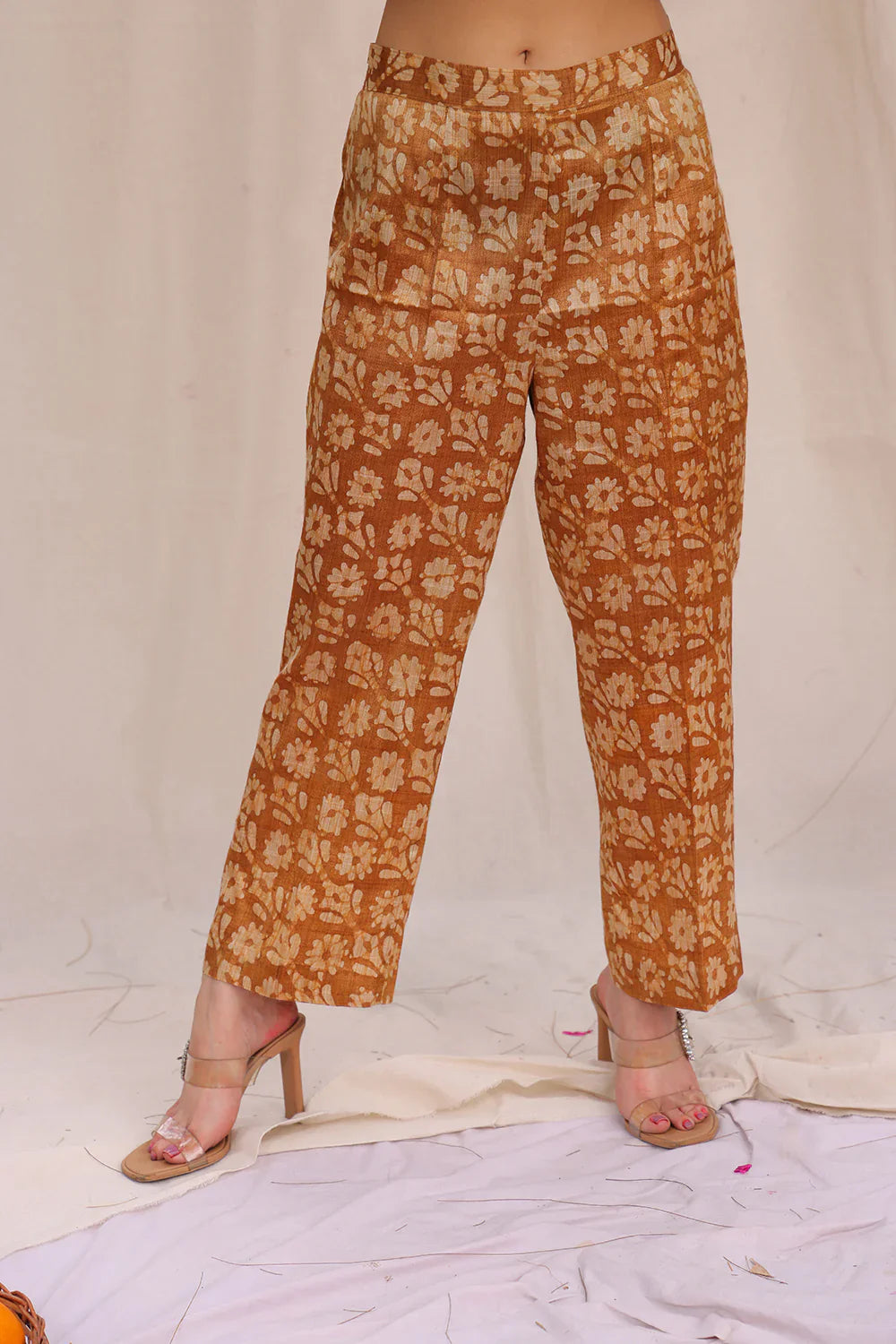 Mustard Yellow Hand Batik Khadi Cotton Co-ord Set | SHOBITAM