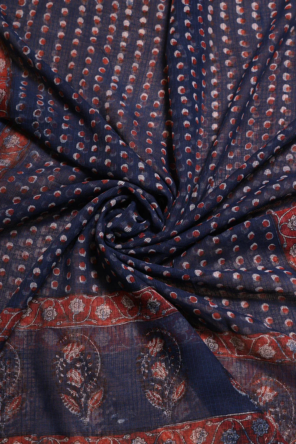 Indigo Hand Block Print Suit Set With Dupatta | SHOBITAM
