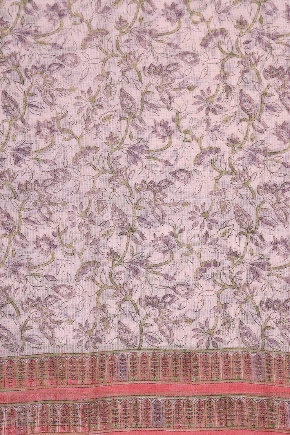 Salmon and Frost Pink Cotton Hand Block Printed Suit Set With Dupatta | SHOBITAM