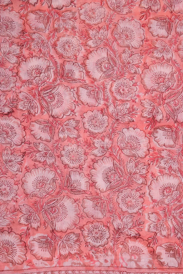 Baby Pink Hand Block Print Suit Set With Dupatta | SHOBITAM