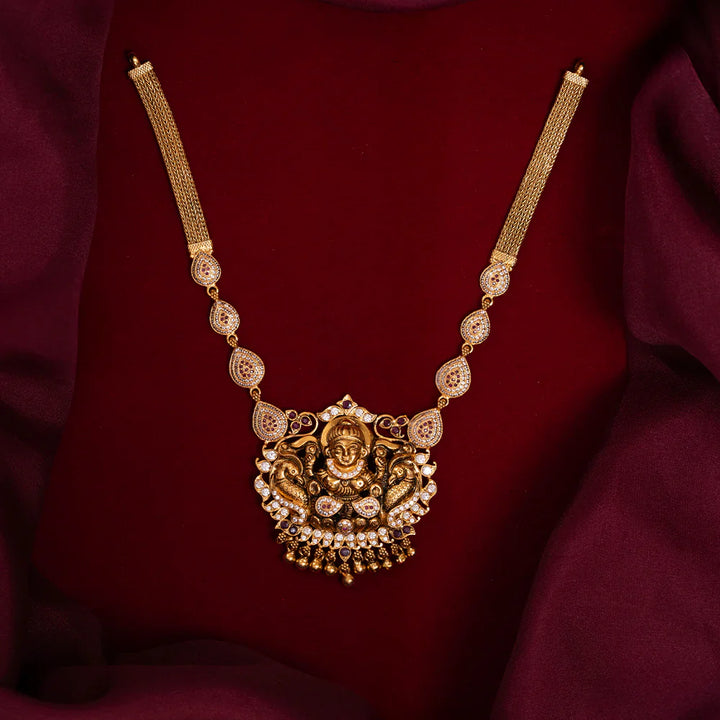 Pure 92.5 Silver Gold-Plated Mayuri Sampada Necklace