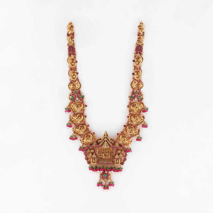 Pure 92.5 Silver, Gold Plated Ayodhya Mahakatha Haaram