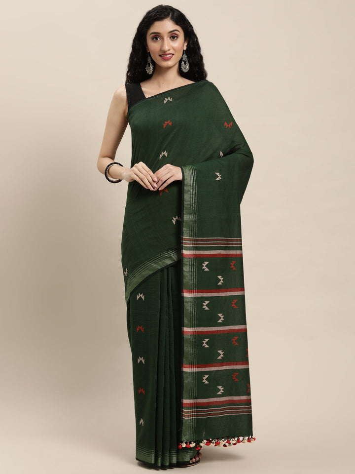 Handloom Jamdani Cotton Saree | SHOBITAM