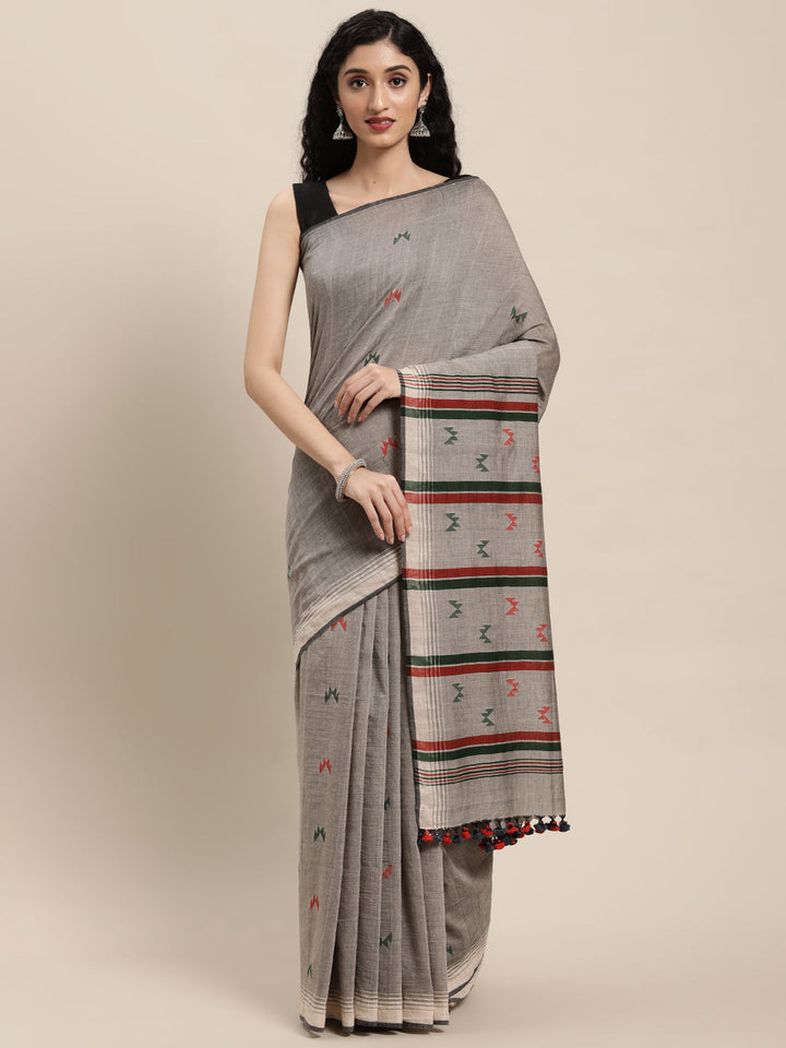 Handloom Jamdani Cotton Saree | SHOBITAM