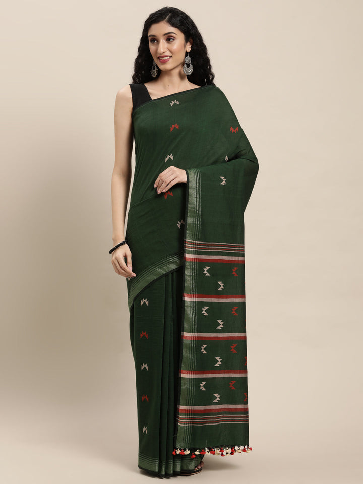Handloom Jamdani Cotton Saree | SHOBITAM