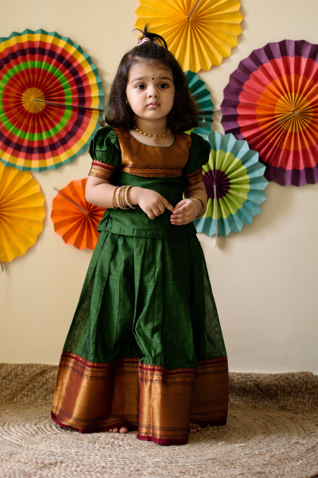 Thenmozhi Green Mini | SHOBITAM