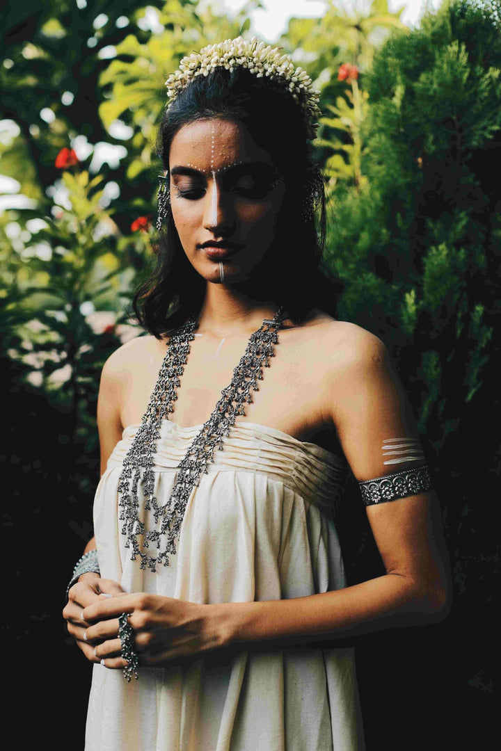 Silver Drop Necklace | SHOBITAM