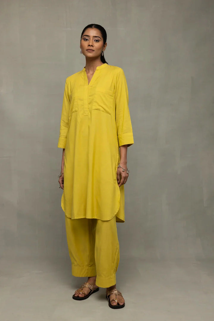 Plantain Yellow Bloom Banana Cotton Co-Ord Set | SHOBITAM