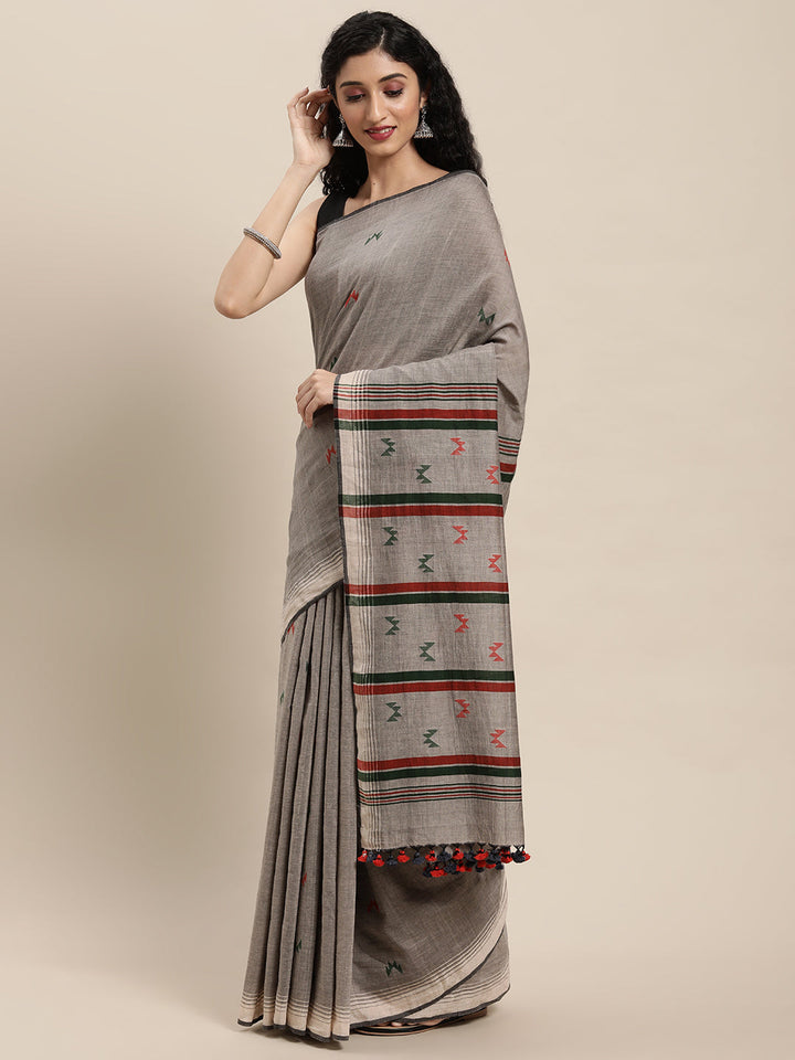 Handloom Jamdani Cotton Saree | SHOBITAM