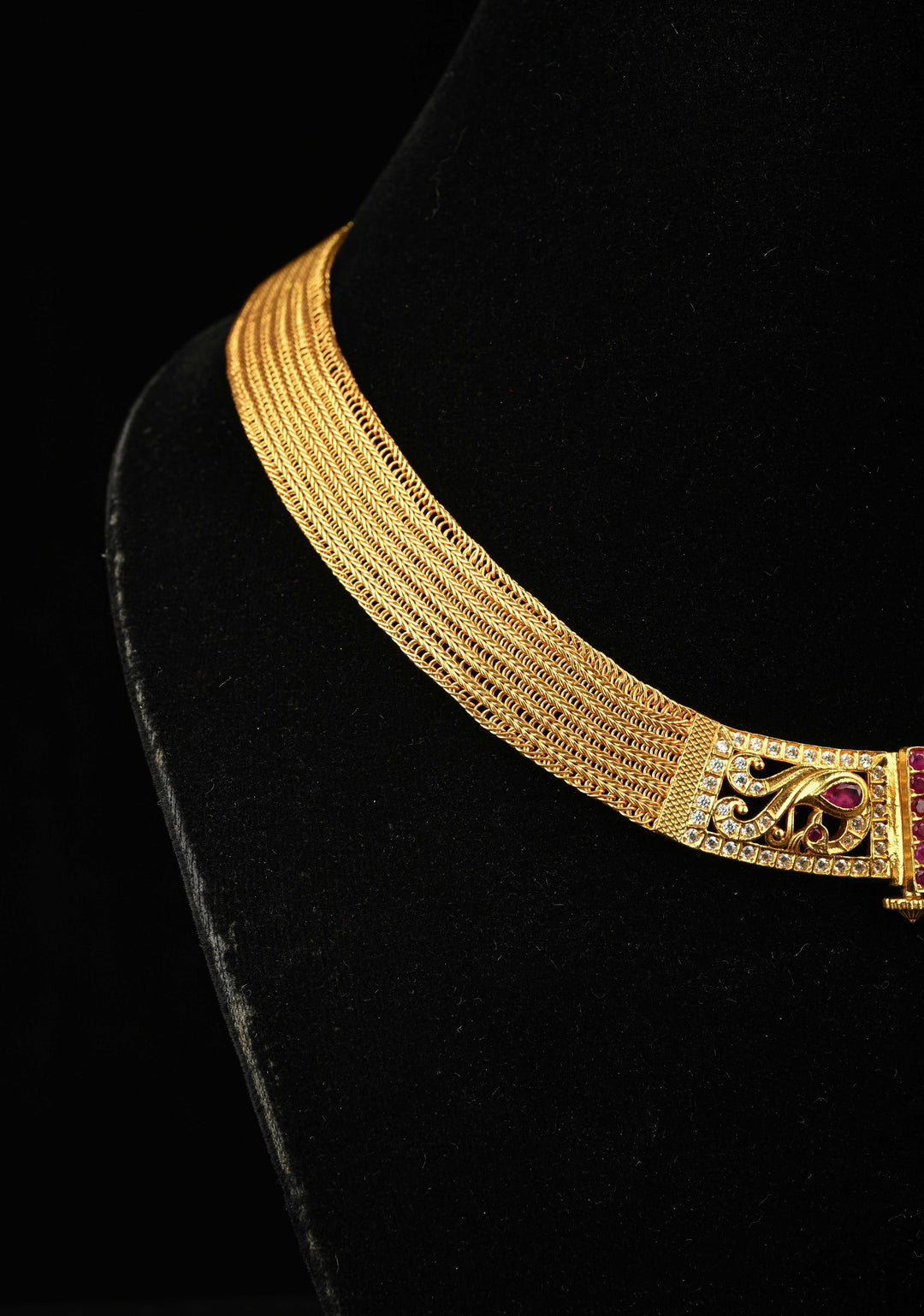 92.5 Silver, 24-karat Gold Plated Braided Moppu Necklace