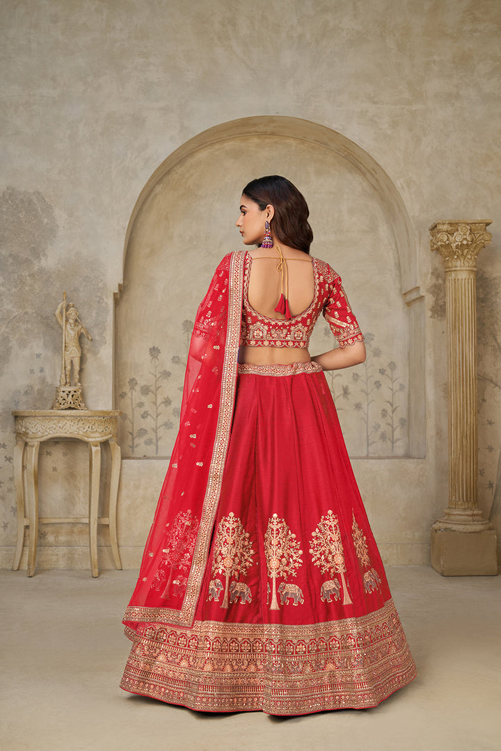 Sangini Red Lehenga Set | SHOBITAM