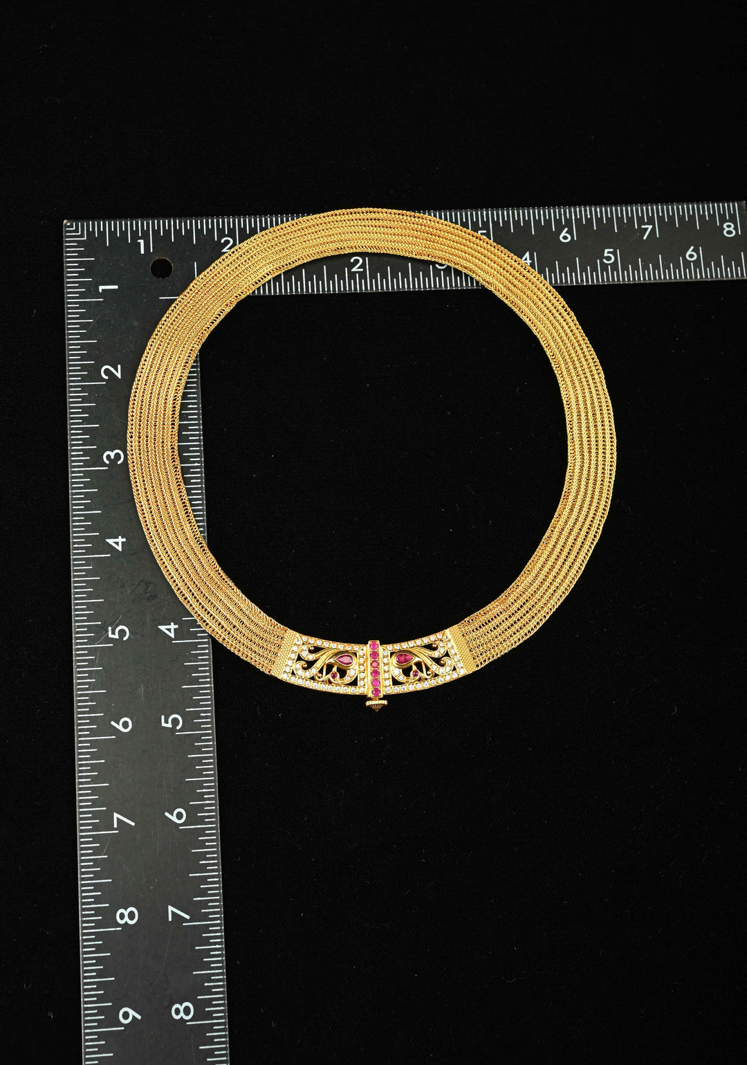 92.5 Silver, 24-karat Gold Plated Braided Moppu Necklace
