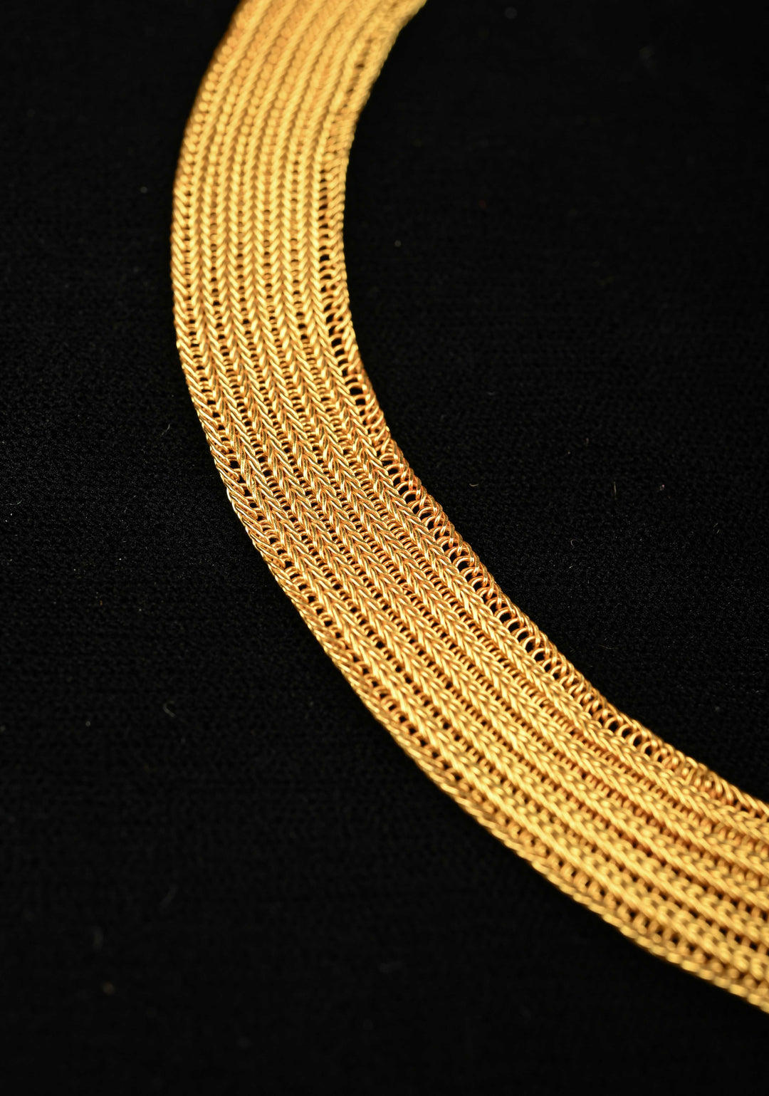 92.5 Silver, 24-karat Gold Plated Braided Moppu Necklace