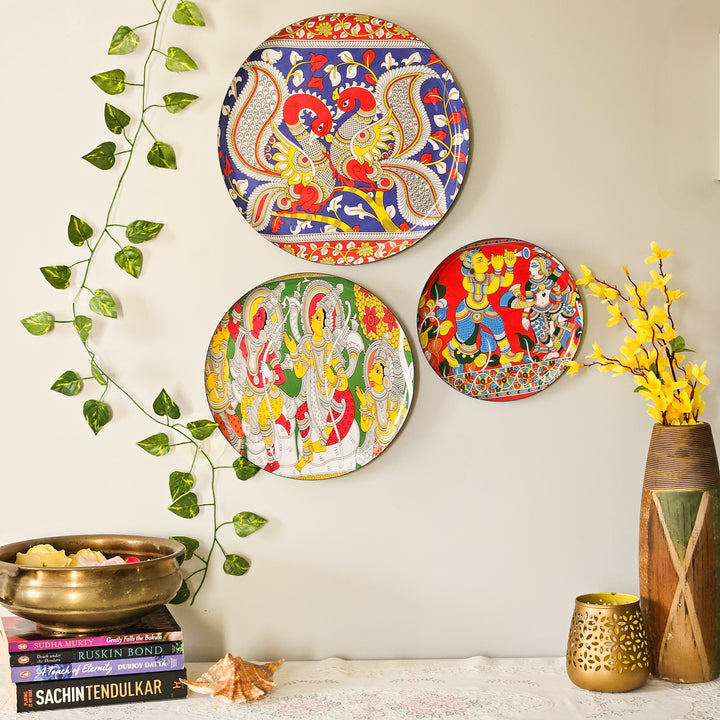 Kalamkari Wall Plates- Set of 3