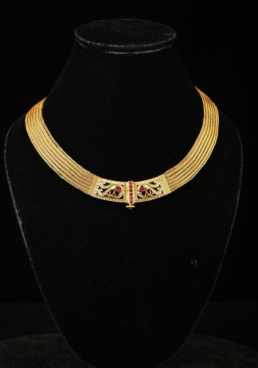 92.5 Silver, 24-karat Gold Plated Braided Moppu Necklace