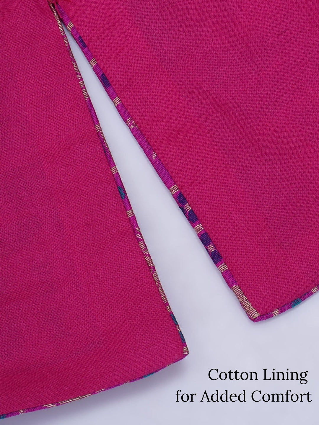 Boys Silk Brocade Full Sleeves Sherwani and Dhoti with Bird Embroidery & Kundan Buttons- Magenta | SHOBITAM