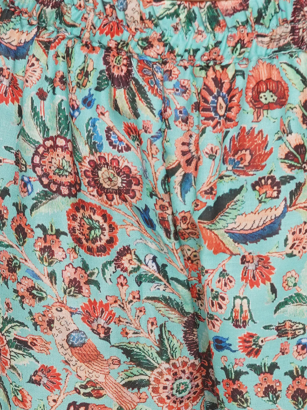 Floral Kurta with Ghera wala Sharara and Dupatta - Green | SHOBITAM