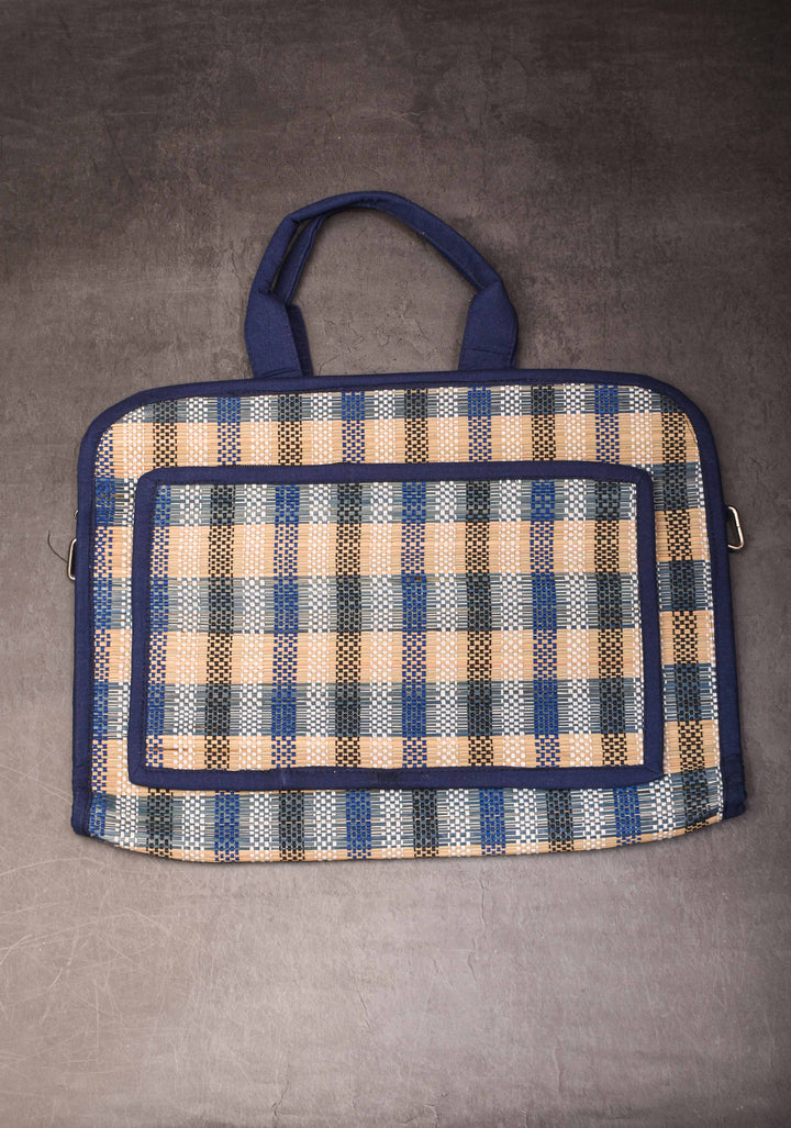 Handcrafted Laptop Bag, Madurkathi Grass Woven Bag