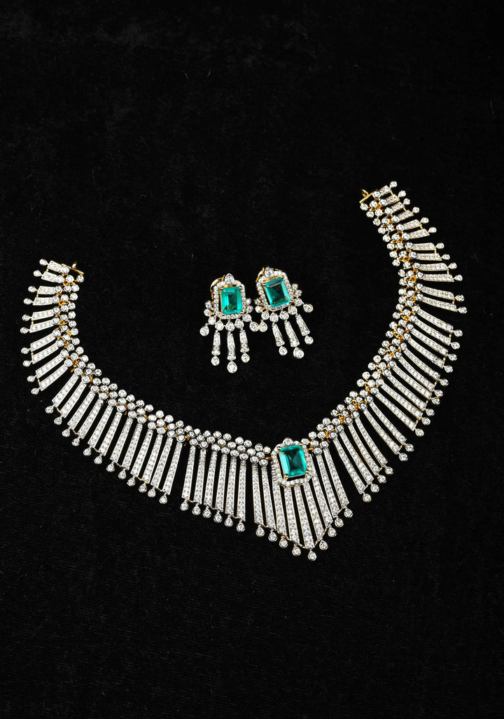 92.5 Pure Silver, Akshana Avikam Short Necklace Set