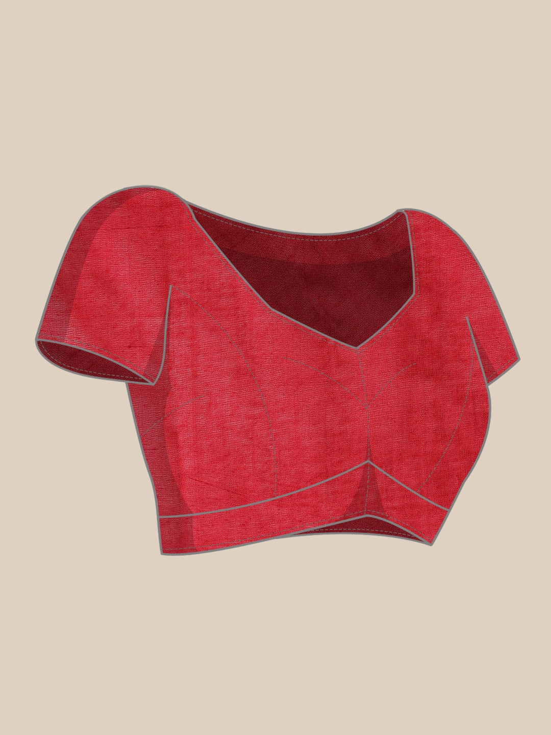 Maroon Magenta Solid Cotton Saree with Blouse piece | SHOBITAM