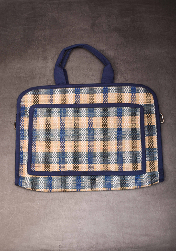 Handcrafted Laptop Bag, Madurkathi Grass Woven Bag