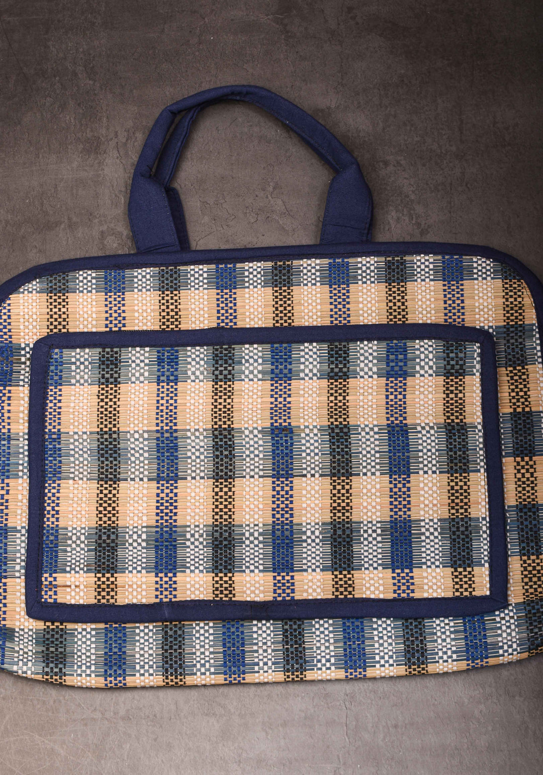Handcrafted Laptop Bag, Madurkathi Grass Woven Bag