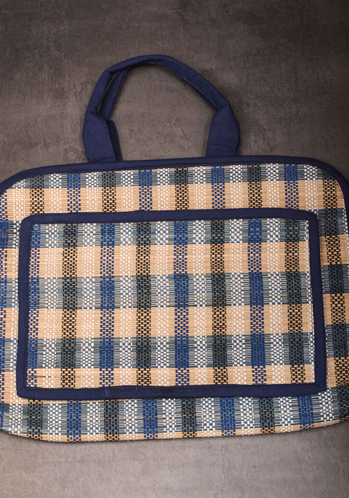 Handcrafted Laptop Bag, Madurkathi Grass Woven Bag