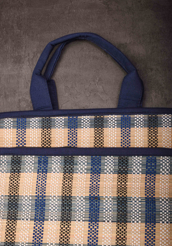 Handcrafted Laptop Bag, Madurkathi Grass Woven Bag