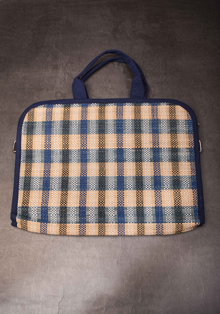 Handcrafted Laptop Bag, Madurkathi Grass Woven Bag