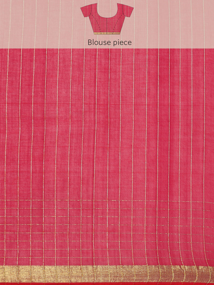 Handloom Zari buti Jamdani Cotton Saree with blouse piece | SHOBITAM