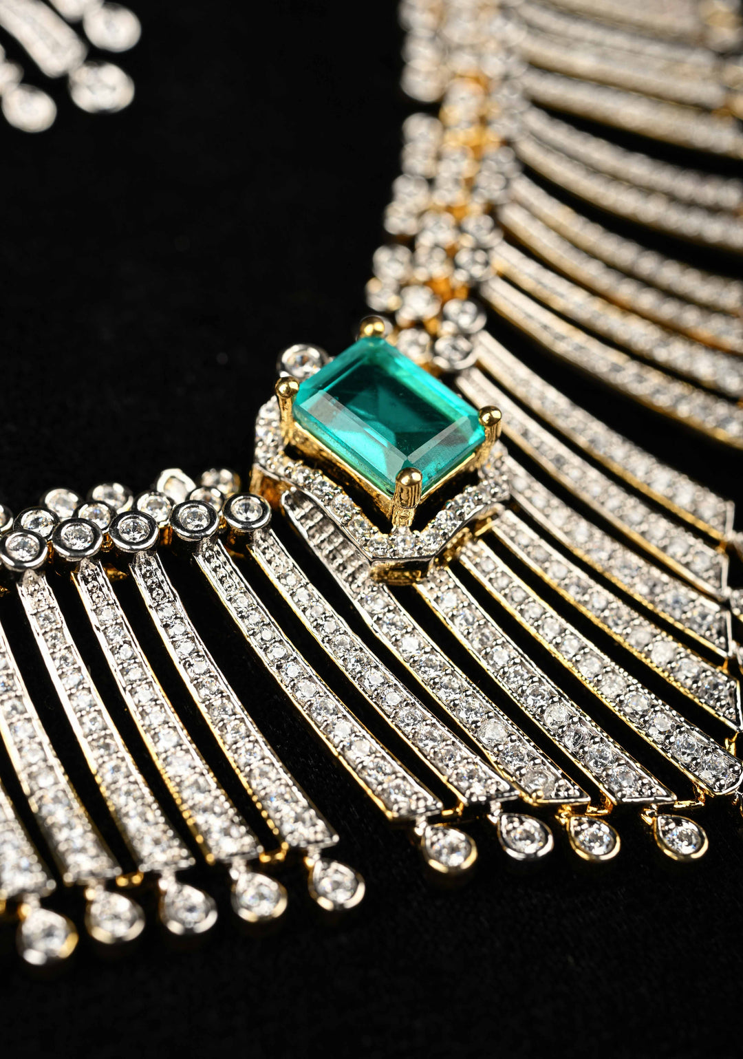 92.5 Pure Silver, Akshana Avikam Short Necklace Set