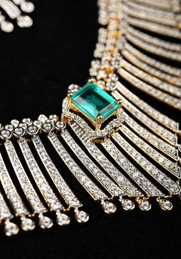 92.5 Pure Silver, Akshana Avikam Short Necklace Set