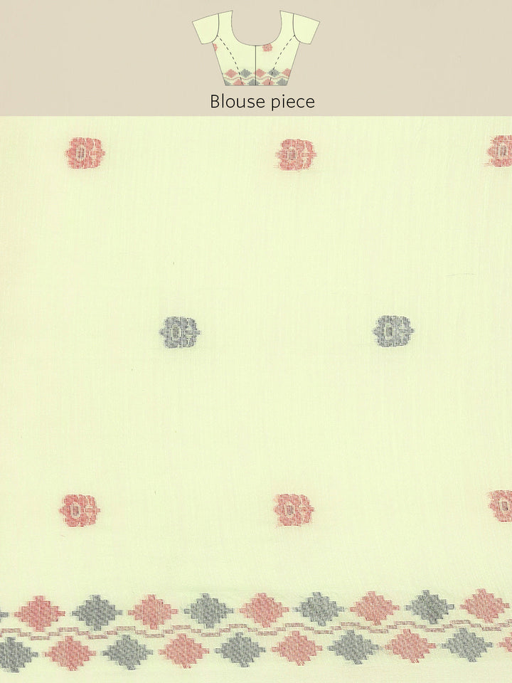 Jamdani Cotton Saree with Blouse piece | SHOBITAM