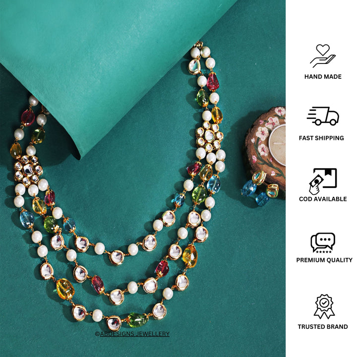 Multicolour Jaipuri Beads Stone Mala | SHOBITAM