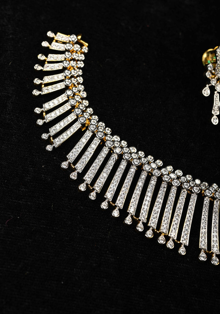 92.5 Pure Silver, Akshana Avikam Short Necklace Set