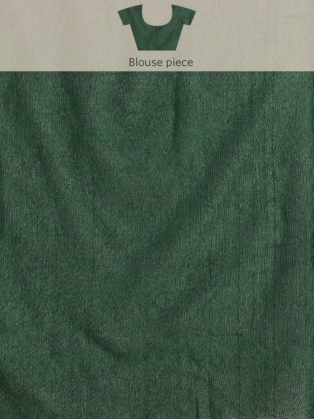 Green Pure Cotton Saree With Blouse Piece