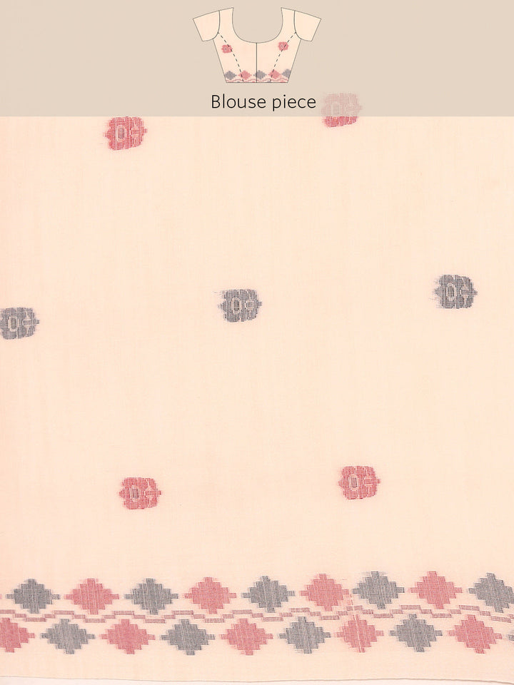 Jamdani Cotton Saree with Blouse piece | SHOBITAM