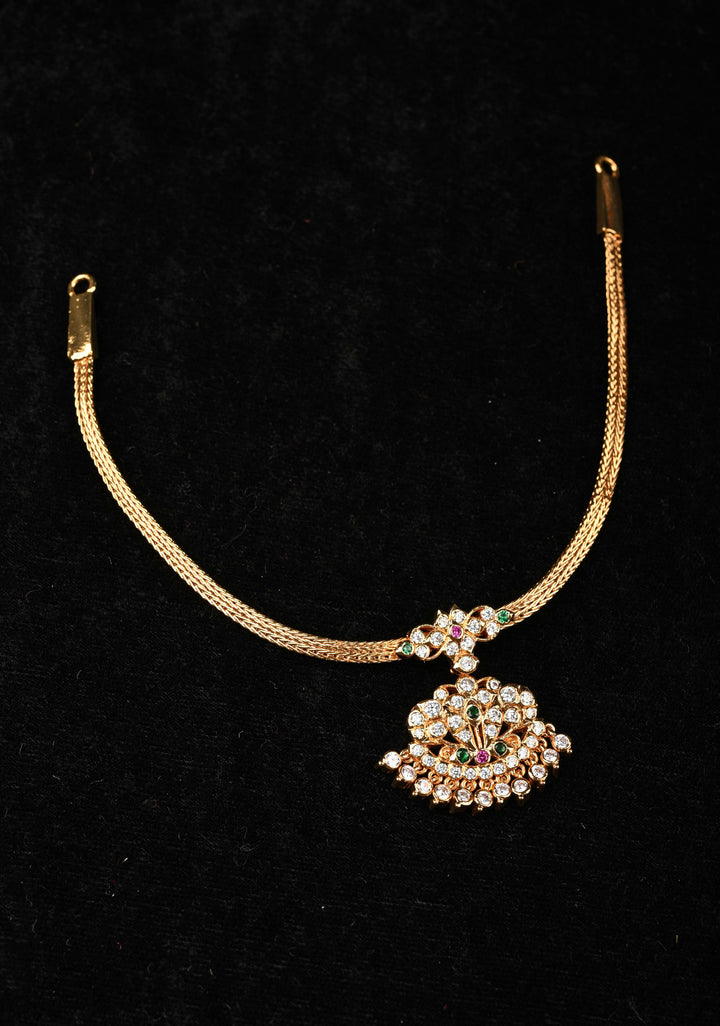 92.5 Pure Silver, Gold Plated Parvatha Short Necklace