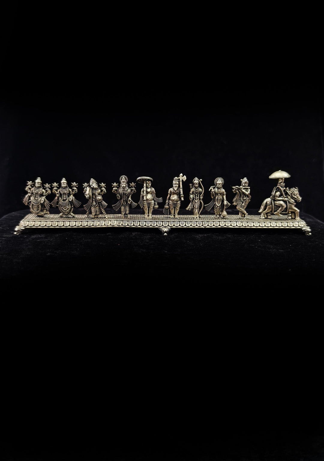 Pure 92.5 Silver 9" long Dashavataram 3D Idol Set