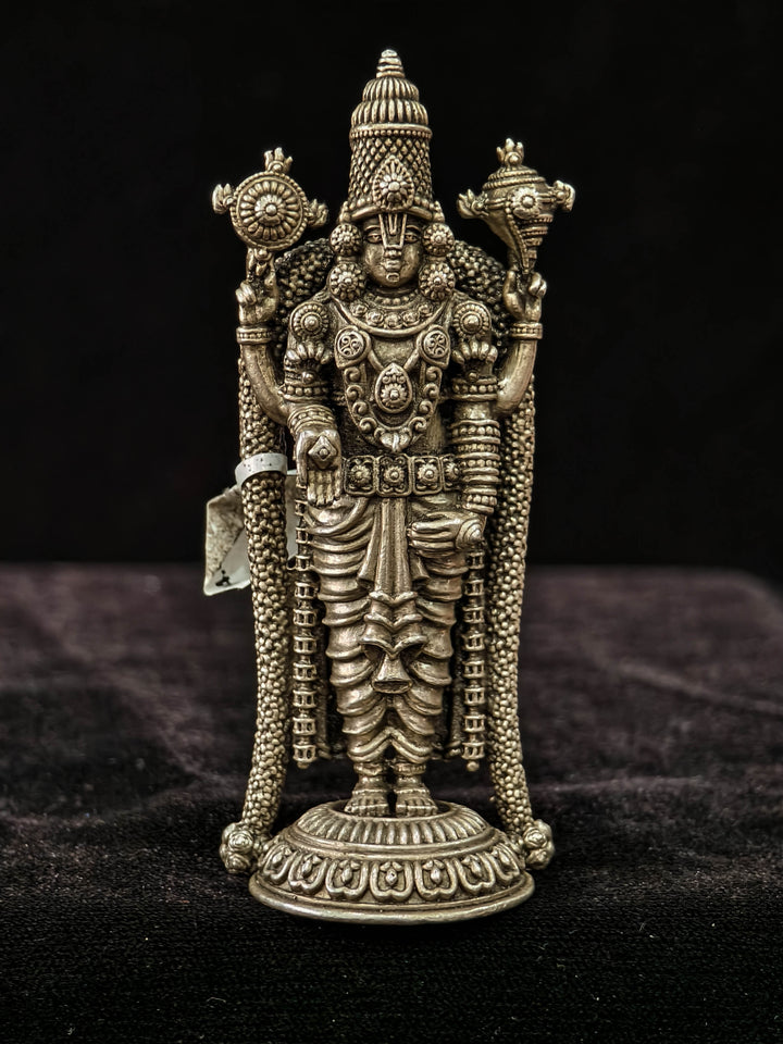 Pure 92.5 Silver "Lord Balaji" 3D Idol 3.6"