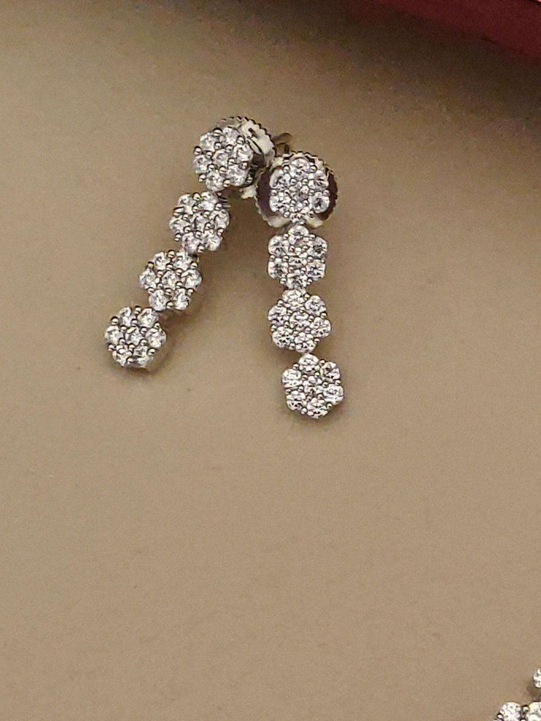 Floral American Diamond Necklace Set | SHOBITAM