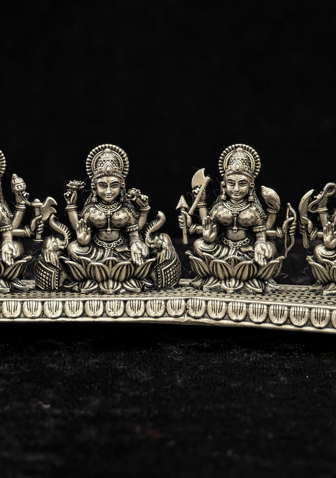 Pure 92.5 Silver Ashtalakshmi 3D Solid Idol